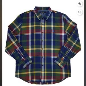 U.S. Polo Assn Button Down shirt Men's Size 2X Plaid Flannel Long Sleeve#21